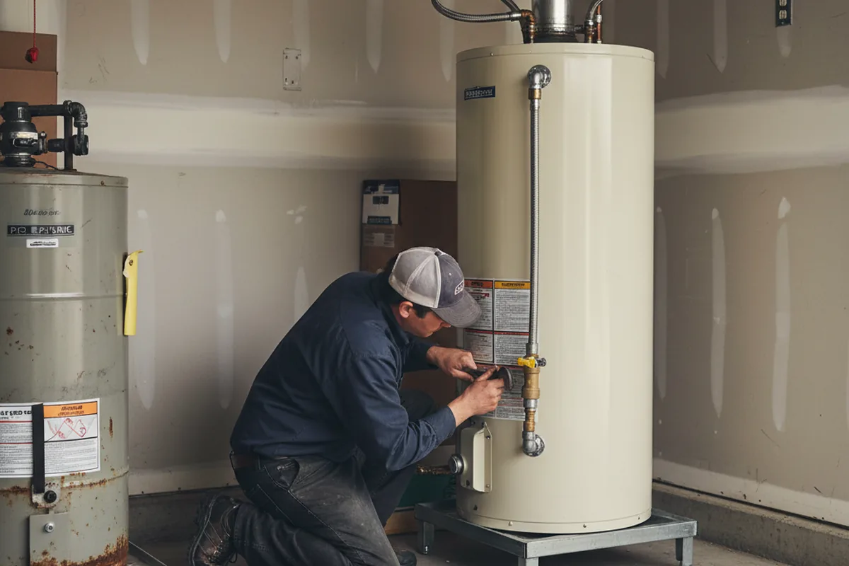 Water heater and shutoff valve replacement in Lake Lynn